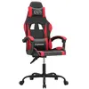 vidaXL Vidaxl Chaise De Jeu Pivotante Noir Et Rouge Similicuir