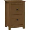 vidaXL Table de chevet Marron miel 40x35x61,5 cm Bois de pin solide