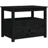 vidaXL Table basse Noir 71x49x55 cm Bois massif de pin