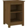 vidaXL Table de chevet Marron miel 40x35x55 cm Bois de pin massif