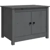 vidaXL Table basse Gris 71x49x55 cm Bois massif de pin