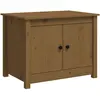 vidaXL Table basse Marron miel 71x49x55 cm Bois massif de pin