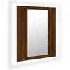 vidaXL Armoire à miroir LED de salle de bain chêne marron 40x12x45 cm