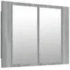 vidaXL Armoire à miroir LED Sonoma gris 60x12x45 cm Bois d'ingénierie