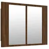 vidaXL Armoire à miroir LED Chêne marron 60x12x45 cm Bois d'ingénierie