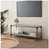 vidaXL Meuble TV Sonoma gris 100x33x41 cm Bois d'ingénierie et acier