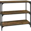 vidaXL Bibliothèque Chêne fumé 80x33x70,5cm Bois d'ingénierie et acier