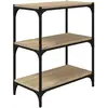 vidaXL Bibliothèque Chêne Sonoma 60x33x70,5 cm Bois d'ingénierie acier
