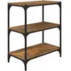vidaXL Bibliothèque Chêne fumé 60x33x70,5cm Bois d'ingénierie et acier