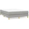 Sommier à ressorts de lit Gris clair 140x200 cm Tissu Vidaxl Light grey