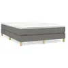 Sommier à ressorts de lit Gris foncé 140x200 cm Tissu Vidaxl Dark grey