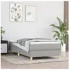 Sommier à ressorts de lit Gris clair 90x200 cm Tissu Vidaxl Light grey
