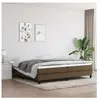 vidaXL Cadre de lit Marron foncé 200x200 cm Tissu