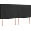 vidaXL Têtes de lit 4 pcs Noir 100x5x78/88 cm Velours