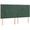 vidaXL Têtes de lit 4 pcs Vert foncé 100x5x78/88 cm Velours
