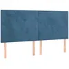 vidaXL Têtes de lit 4 pcs Bleu foncé 100x5x78/88 cm Velours