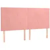 vidaXL Têtes de lit 4 pcs Rose 100x5x78/88 cm Velours