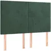 vidaXL Têtes de lit 4 pcs Vert foncé 72x5x78/88 cm Velours