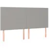 vidaXL Têtes de lit 4 pcs Gris clair 100x5x78/88 cm Tissu