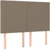 vidaXL Têtes de lit 4 pcs Taupe 80x5x78/88 cm Tissu