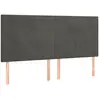 vidaXL Têtes de lit 4 pcs Gris foncé 80x5x78/88 cm Velours