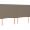 vidaXL Têtes de lit 4 pcs Taupe 100x5x78/88 cm Tissu