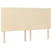 vidaXL Têtes de lit 4 pcs Crème 100x5x78/88 cm Tissu