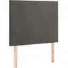 vidaXL Têtes de lit 2 pcs Gris foncé 80x5x78/88 cm Velours