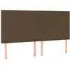 vidaXL Têtes de lit 4 pcs Marron foncé 100x5x78/88 cm Tissu
