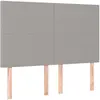 vidaXL Têtes de lit 4 pcs Gris clair 72x5x78/88 cm Tissu