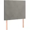 vidaXL Têtes de lit 2 pcs Gris clair 100x5x78/88 cm Velours