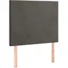 vidaXL Têtes de lit 2 pcs Gris foncé 100x5x78/88 cm Velours