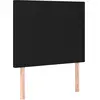 vidaXL Têtes de lit 2 pcs Noir 100x5x78/88 cm Tissu
