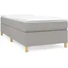 Sommier à ressorts de lit Gris clair 90x200 cm Tissu Vidaxl Light grey