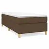 Vidaxl - Sommier à ressorts de lit Marron foncé 90x190 cm Tissu Dark brown