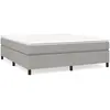Sommier à ressorts de lit Gris clair 180x200 cm Tissu Vidaxl Light grey