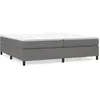 Sommier à ressorts de lit Gris foncé 200x200 cm Tissu Vidaxl Dark grey