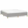 vidaXL Cadre de lit Gris clair 200x200 cm Tissu