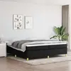 Sommier à ressorts de lit Noir 200x200 cm Tissu Vidaxl Black