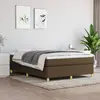 vidaXL Cadre de lit Marron foncé 140x190 cm Tissu