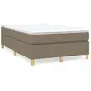 Sommier à ressorts de lit Taupe 120x200 cm Tissu Vidaxl Taupe
