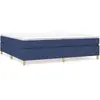 vidaXL Cadre de lit sans matelas bleu 200x200 cm tissu3120991