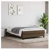vidaXL Cadre de lit Marron foncé 140x190 cm Tissu