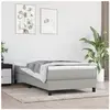 Sommier à ressorts de lit Gris clair 90x200 cm Tissu Vidaxl Light grey
