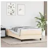 vidaXL Cadre de lit sans matelas crème 90x200 cm tissu3120489