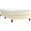 vidaXL Cadre de lit sans matelas crème 90x200 cm similicuir