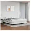 vidaXL Cadre de lit Blanc 180x200 cm Similicuir
