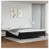 Sommier à ressorts de lit Noir 200x200 cm Similicuir Vidaxl Black