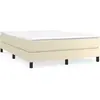 3120696  vidaXL Sommier à ressorts de lit Crème 140x190 cm Similicuir