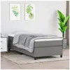 vidaXL Cadre de lit Gris foncé 90x190 cm Tissu